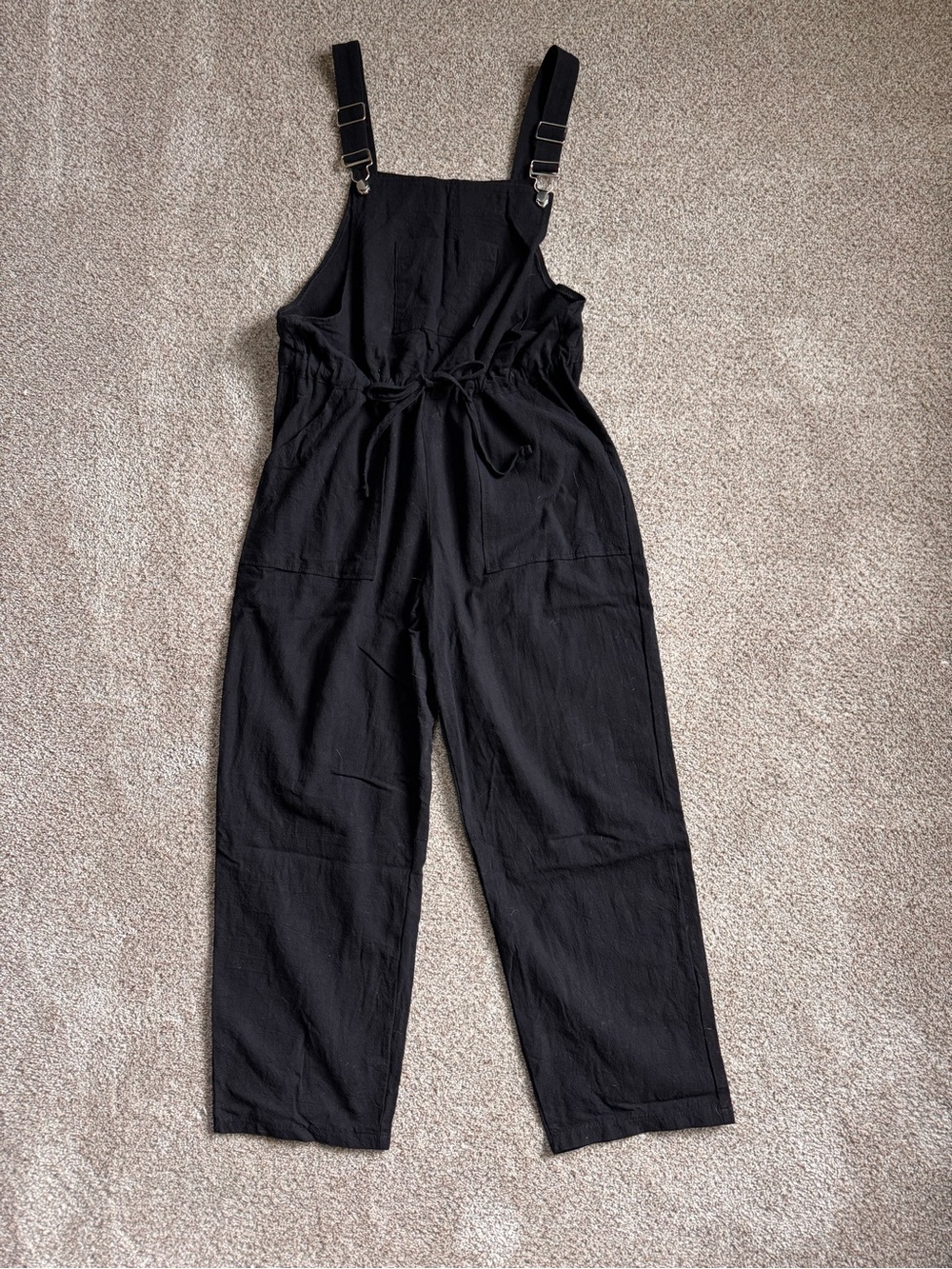 Black Women's Utility Overalls Jumpsuit size small